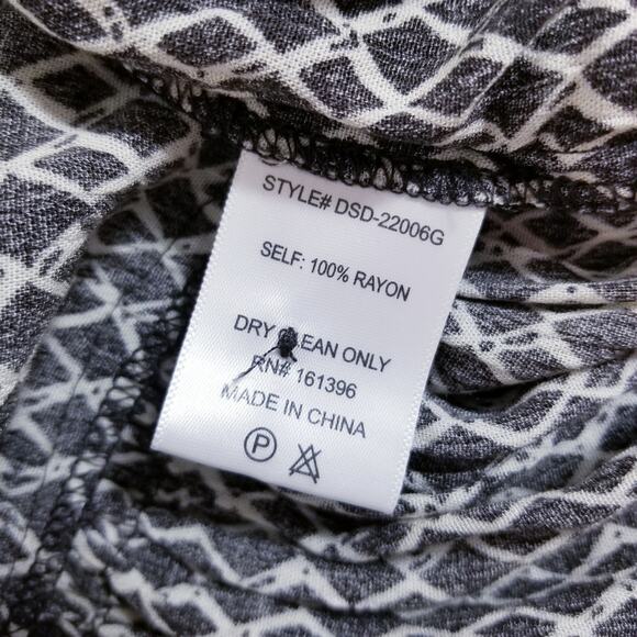 Skylar + Madison Diamond Print Shirred-Waist Mini Dress - Picture 11 of 11